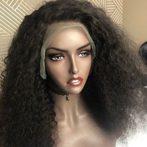 Deep wave curly wig unit